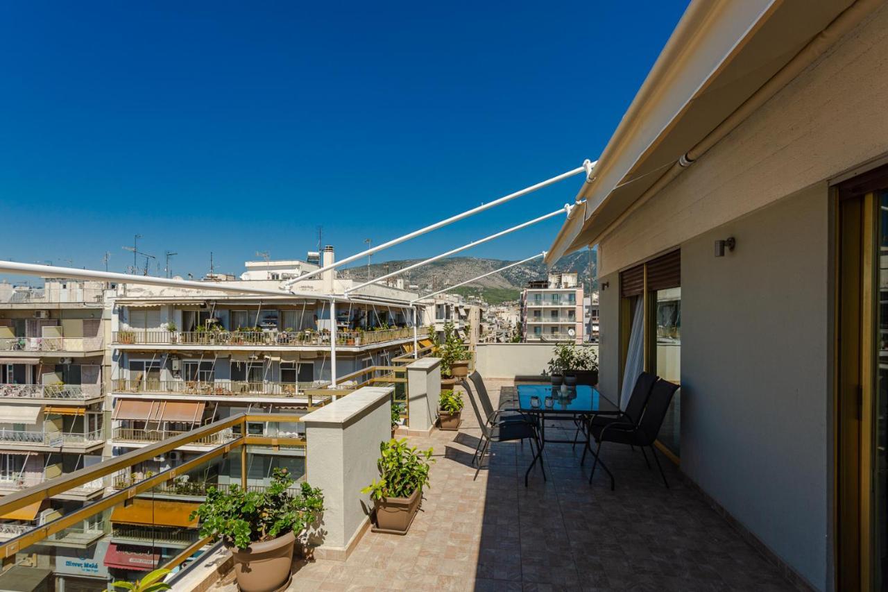 沃洛斯Cozy Seaside Penthouse With Sea & Mountain View.公寓 外观 照片